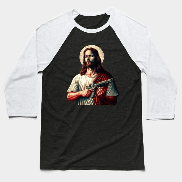 Announce Your Cohort: Christian Gun Lover Baseball T-Shirt by The Symbol Monger